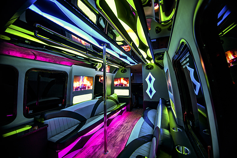 18-passenger party buses