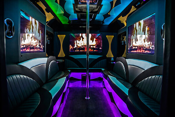 Party bus New Orleans, LA, interior
